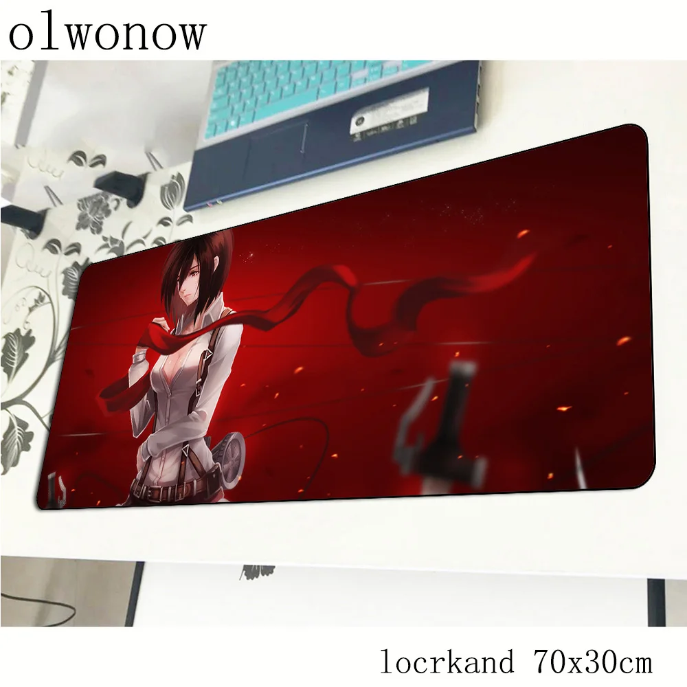 Игровой коврик для мыши attack on titan большой 700x300x3 мм хит продаж аксессуары ноутбука