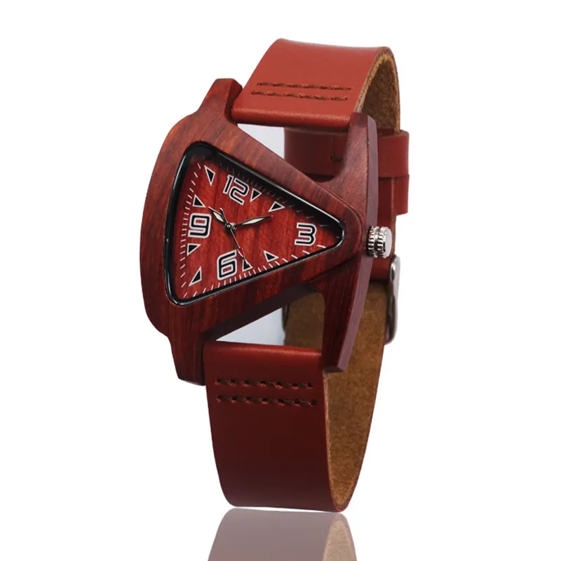 Prix pour Unisexe Charme Verre Bambou En Bois WatchesFor Hommes et Femmes De Mode Triangle Véritable En Cuir Analogique Bracelet À Quartz Montre Prix pour Unisexe Charme Verre Bambou En Bois WatchesFor Hommes et Femmes De Mode Triangle Véritable En Cuir Analogique Bracelet À Quartz Montre