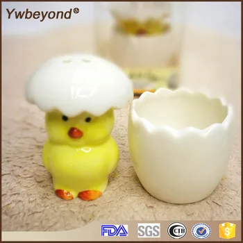 

30sets/lot Christening Gifts of About to Hatch Chick Ceramic Spice jar Cruet set Baby Shower Favors salt pepper shakers