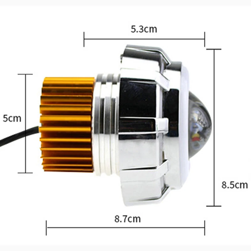 1 шт., светодиодный фонарь для мотоцикла, 6500 K, супер яркая лампа, фара для мотоцикла, вспомогательная фара для вождения, 12 В, 15 Вт, противотуманные фары для двигателя