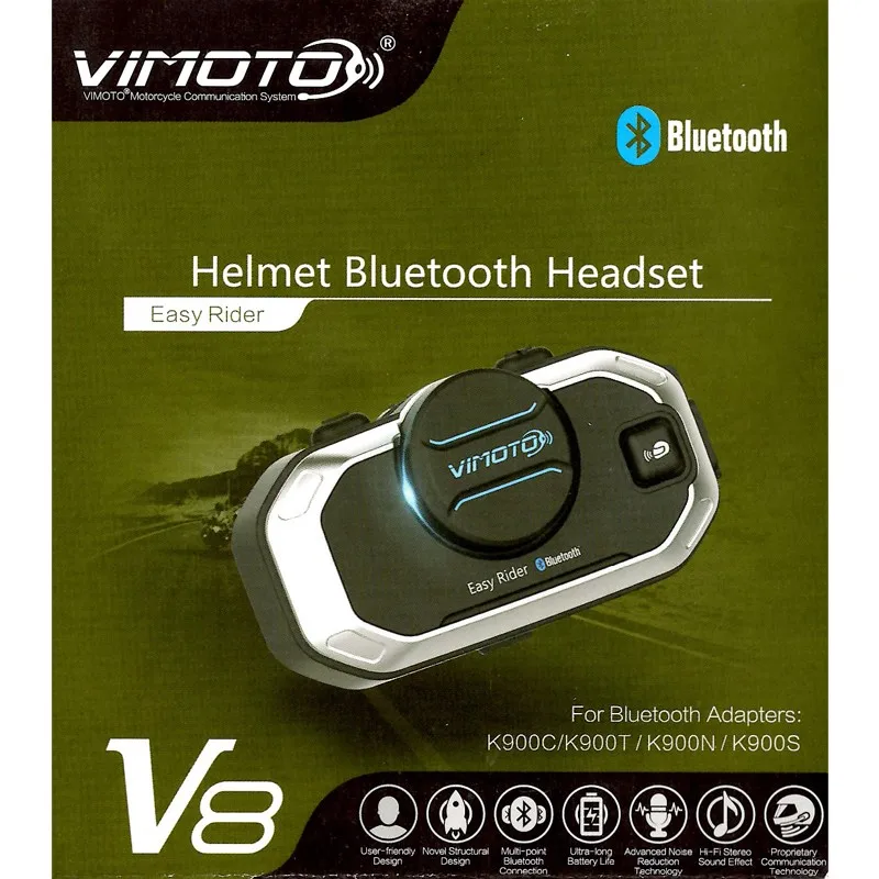 2 шт. Vimoto V8 850 мАч мотоциклетный многофункциональный шлем Bluetooth гарнитура мотоциклетная стереогарнитура для двухсторонней Raido