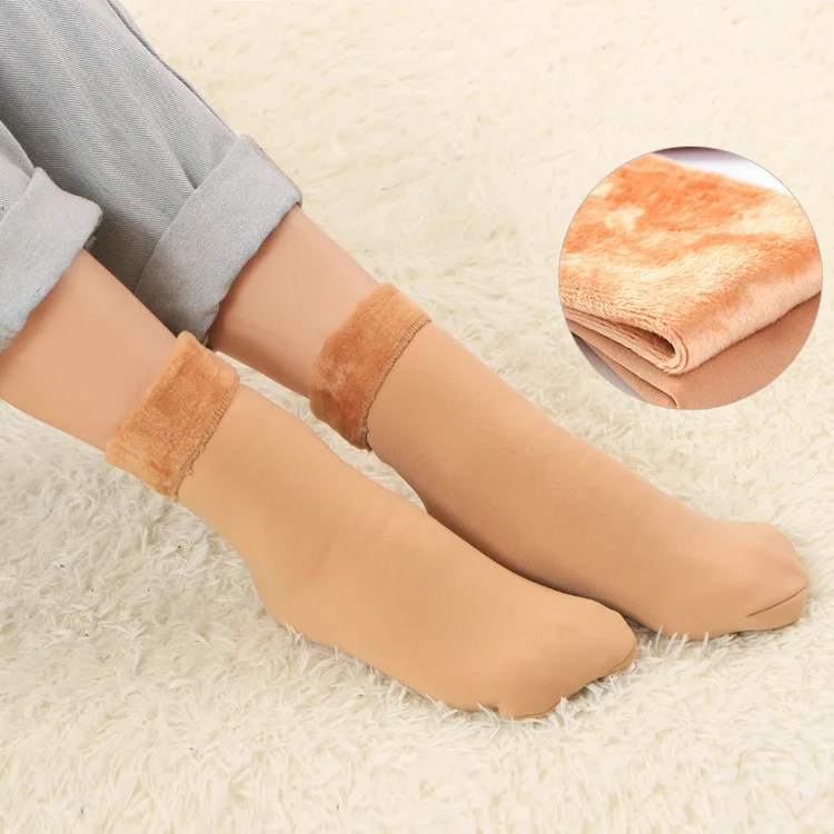 Winter Warmer Women Thicken Thermal Wool Cashmere Snow Socks Seamless