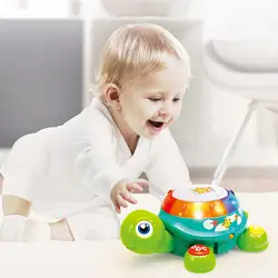 Музыкальная игрушка-черепаха электронные светильники в виде игрушек и звуков Ранние развивающие игрушки # BZ