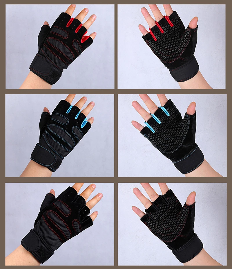 M-XL Gym Gloves Heavyweight Sports Exercise Weight Lifting Gloves Body Building Training Sport Fitness Gloves (10)