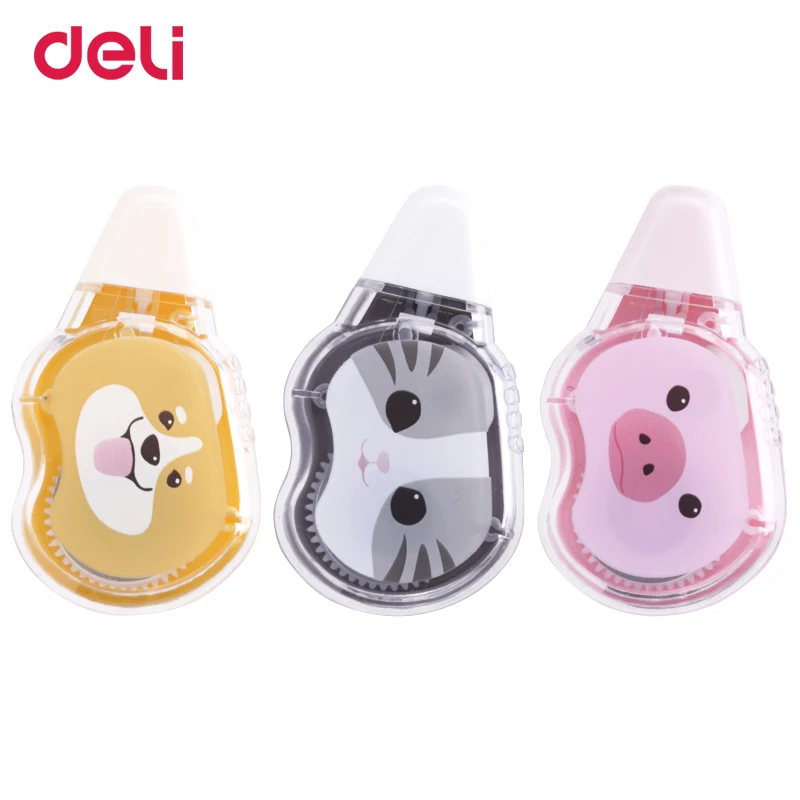 Deli Kawaii пластиковая корректирующая мини-лента с животными 5 м креативные