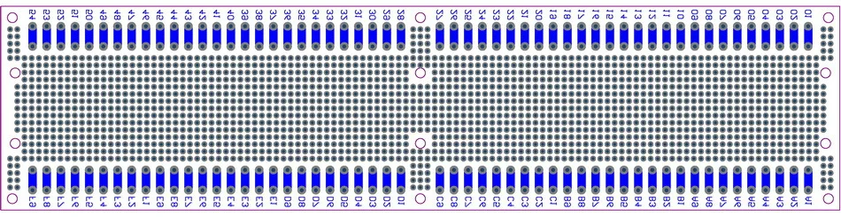 Двухсторонний Прототип PCB, универсальная плата, 296x72 мм