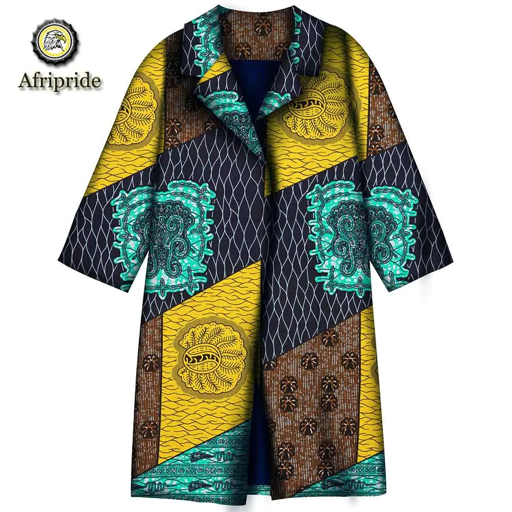  african women coat 2018~2019 new style middle sleeve pure cotton  ankara print bazin riche dashiki AFRIPRIDE S1824006