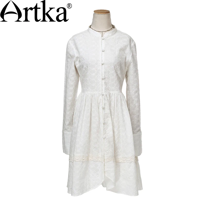 Artka 2015 женская ретро новая коллекция весенней одежды вышиванием с длинным