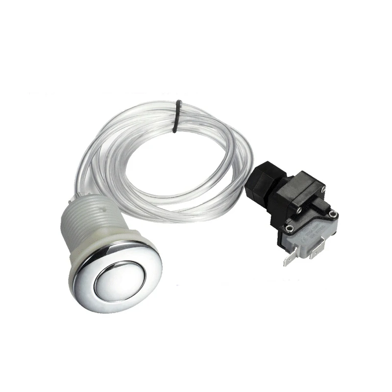 Air Activated Push Switch Kit - Waterproof Button For Garbage Disposal & Massage Tubs