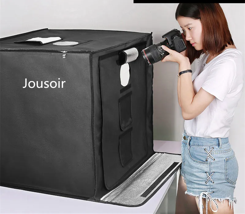 

Photo Studio Tent Portable 60cm Dimmable Foldable Photography Studio Mini LED Light Box cdKit Multi window shooting Light cd50