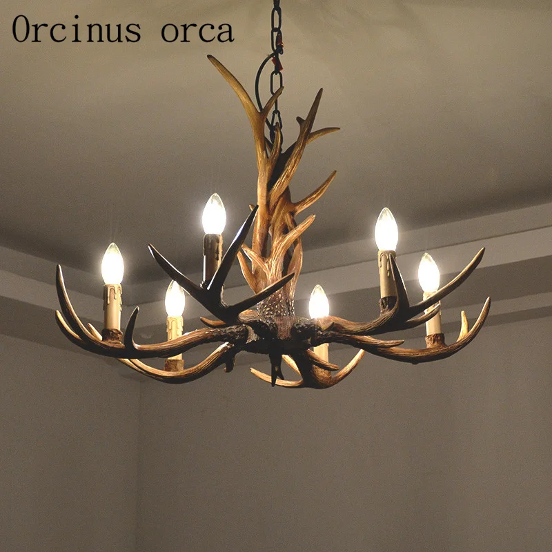 

Antlers Resin Chandelier Lamp Modern LED Antler Chandelier Lustre Chandeliers E14 Vintage Lights Novelty Lighting