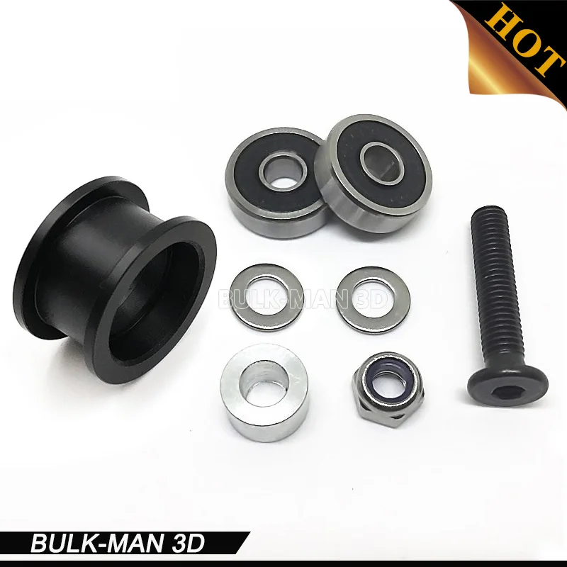 10Sets Lot High Precision CNC Delrin Smooth Idler Pulley Wheel Assy For