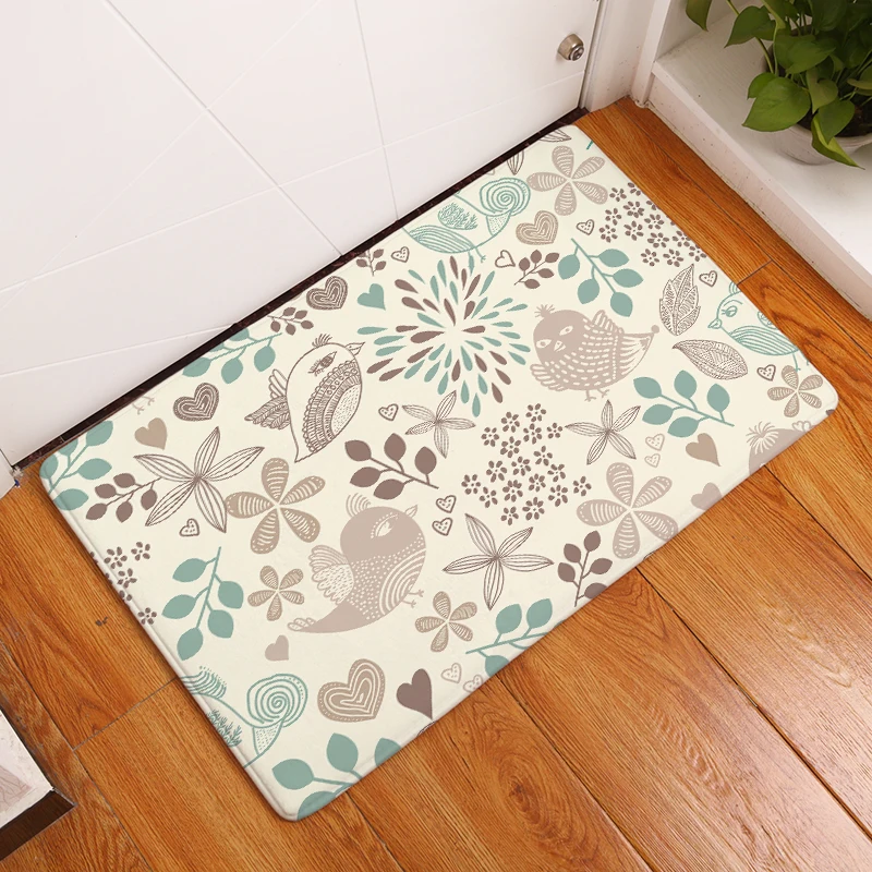 Fashion Style Modern Print Carpets Anti-slip Floor Mat Outdoor Rugs Flowers and birds Front Door Mats Fashion Style Modern Print Carpets Anti-slip Floor Mat Outdoor Rugs Flowers and birds Front Door Mats