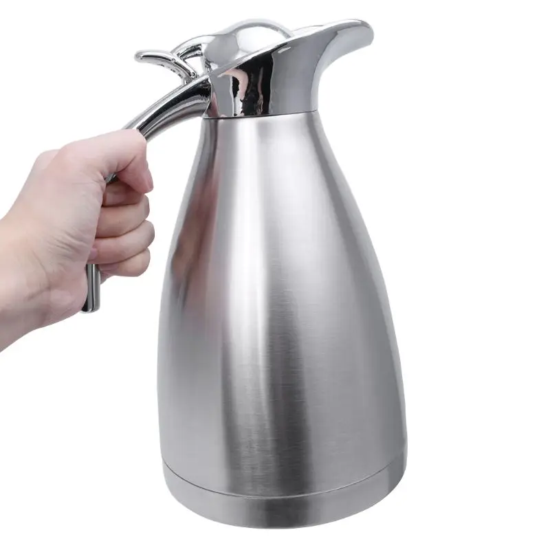 Stainless Steel Vacuum Insulation Pot Hot Water Kettle Thermo Jug 1.5L 2.0L U1JE
