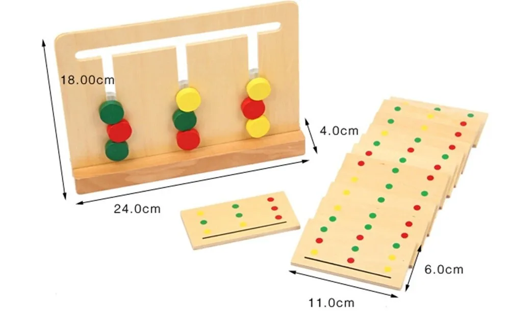 Детская игрушка Монтессори деревянная игрушка обучение три цвета Сортировка массив игра для раннего образования дошкольного обучения