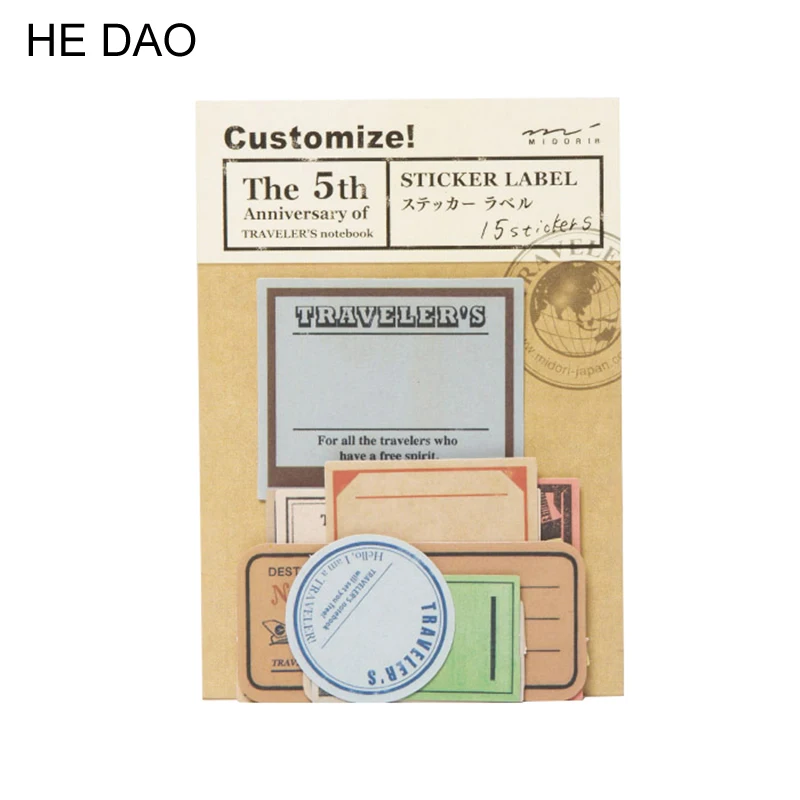 

Vintage Travel Stamp Paper Notebook Decorative Sticker Diary Stickers Midori Traveler's Notebook Memo Pad Stationery Supplies