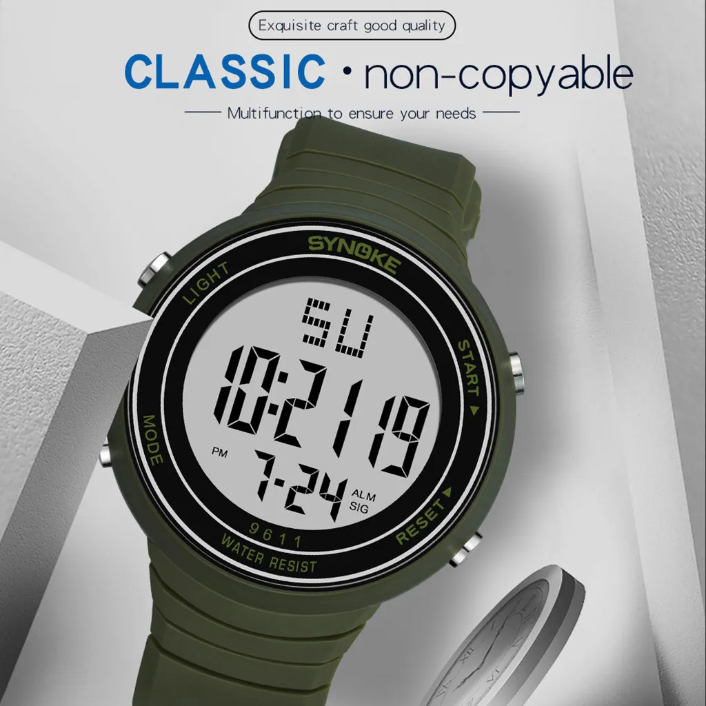 Reloj digital hombre спортивные электронные часы для спорта на открытом воздухе Многофункциональный тренд большой экран модные мужские часы reloj водонепроницаемые