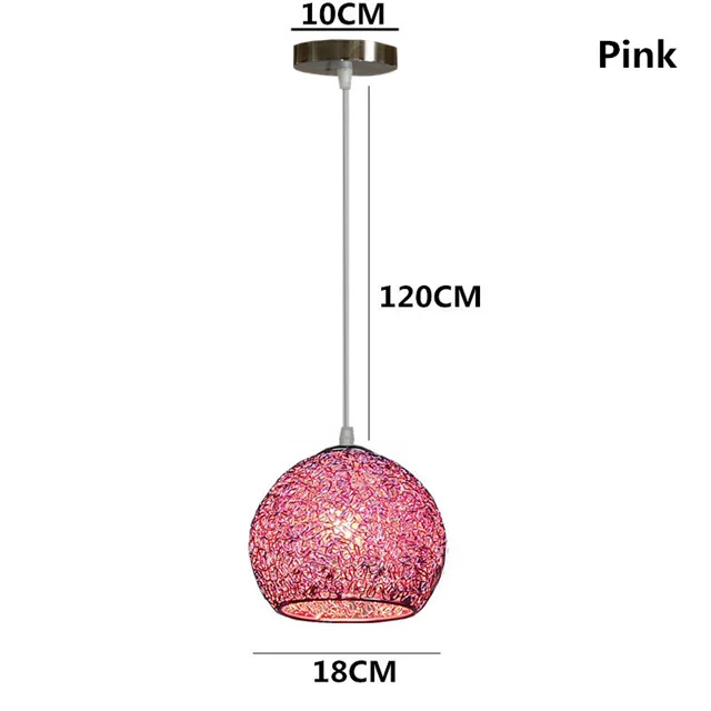 Скандинавский простой E27 светодиодный подвесной светильник, современный креативный подвесной светильник, подвесной светильник для спальни, гостиной, лобби, ресторана, бара, кафе - Цвет корпуса: pink