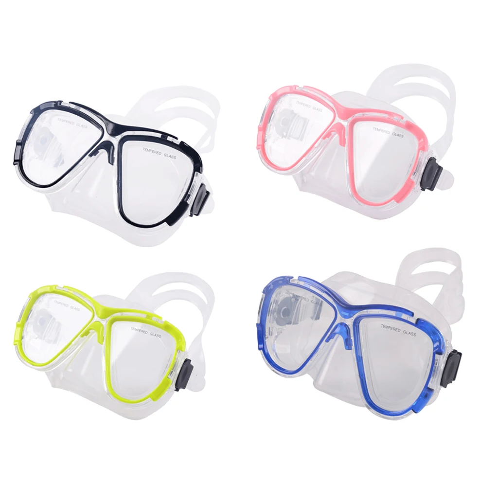 Underwater Soft Tempered Glass Anti-Fog Mask For Scuba Diving Snorkeling Freediving Swimming Diving Surfing Water Sports