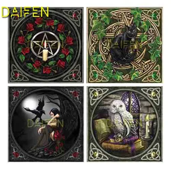 

Full Round Diamond mosaic Full Square Diamond embroidery rose candle cat owl crow girl DIY 3D Diamond painting Cross stitch