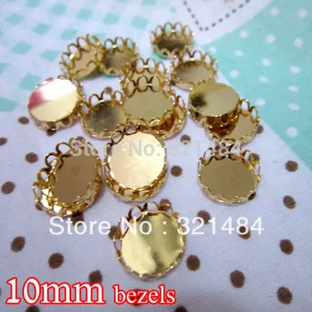 

gold plated 500piece/lot cameo cabochon pendant setting round lace 10mm pendant bezel tray blanks, pendant base