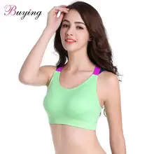 Фитнес спортивный бюстгальтер Для женщин бег Йога бюстгальтер дышащие мягкие Беспроводной Йога Фитнес тренировки бюстгальтер спортивный жилет