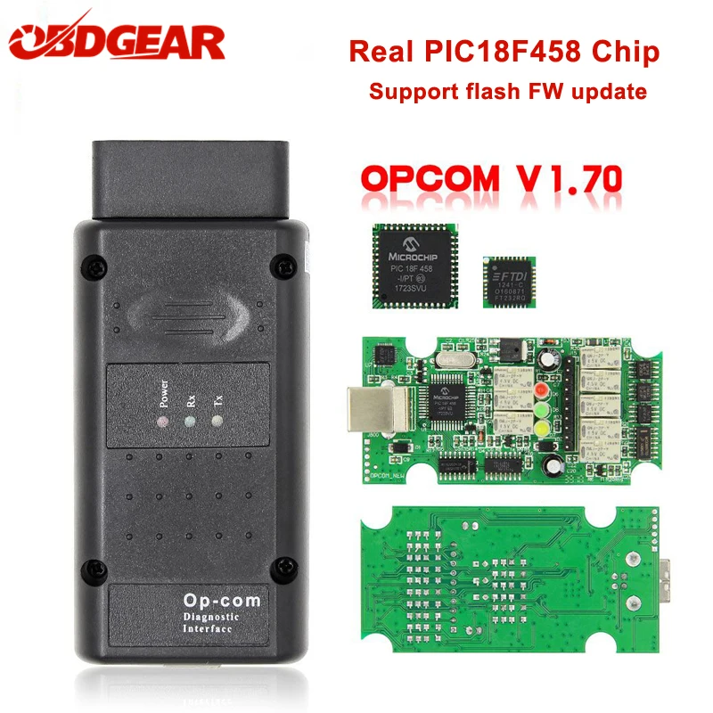 

2018 OBD2 OP-COM V1.70 OPCOM for Opel Car Diagnostic Scanner with Real PIC18f458 for Opel OP COM Diagnostic Tool Flash Firmware