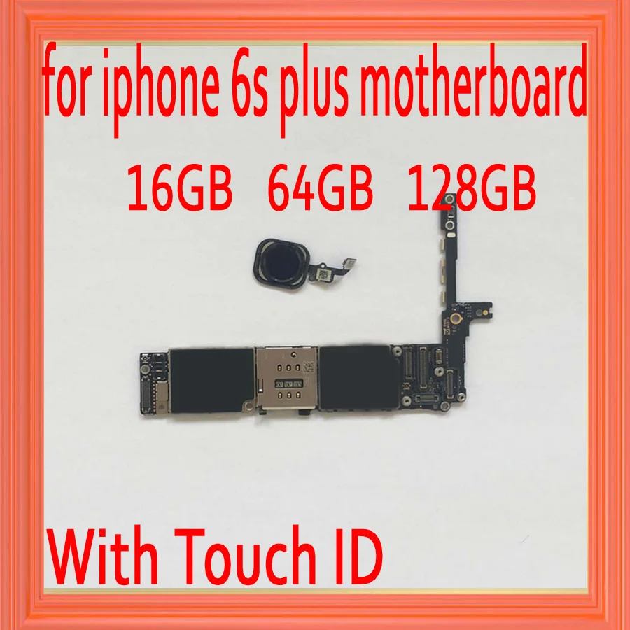 

Good Working for iphone 6s plus Motherboard with Touch ID,100% Original unlocked for iphone 6s Plus Mainboard with Chips,Black