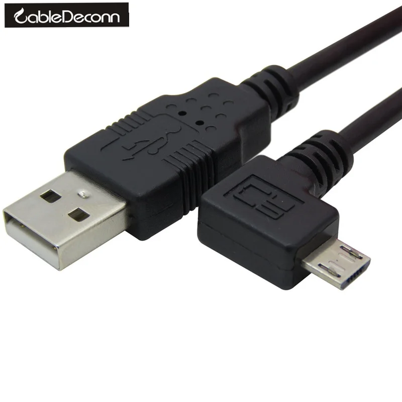 90 градусов левый Угловой Micro USB штекер кабель для зарядки данных Samung Moto HTC Samsung 3 5 10