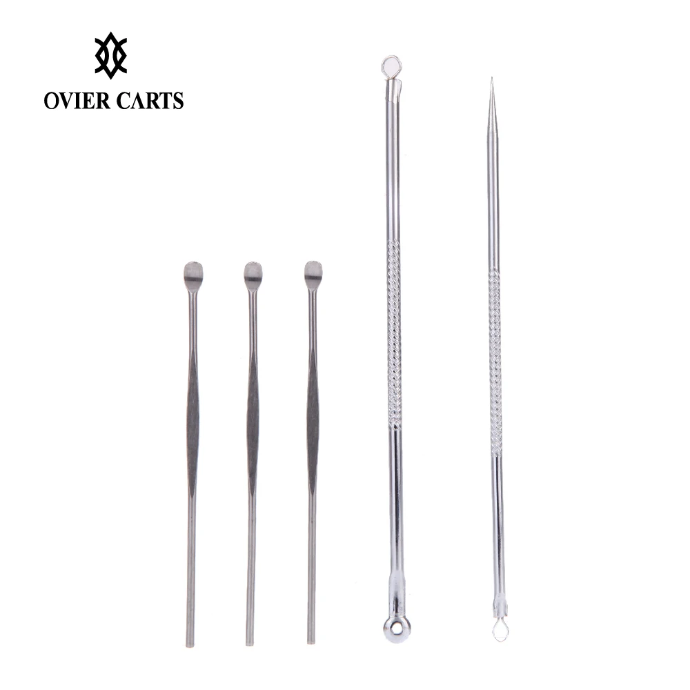 

5Pcs\Set Blackhead Comedone Remover Kit EarPicks Spoon Ear Wax Clean Acne Pimple Blemish Extractor Curette Skin Ear Care Tools