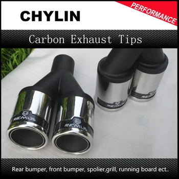 

Free Shipping 1PCS inlet:54mm outlet:76mm Car Styling Remus Dry Exhaust Tip Universal Car Muffler Tips
