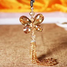 Austria high grade Butterfly Crystal Pendant car rearview mirror ornaments car interior decoration fashion lady lovely
