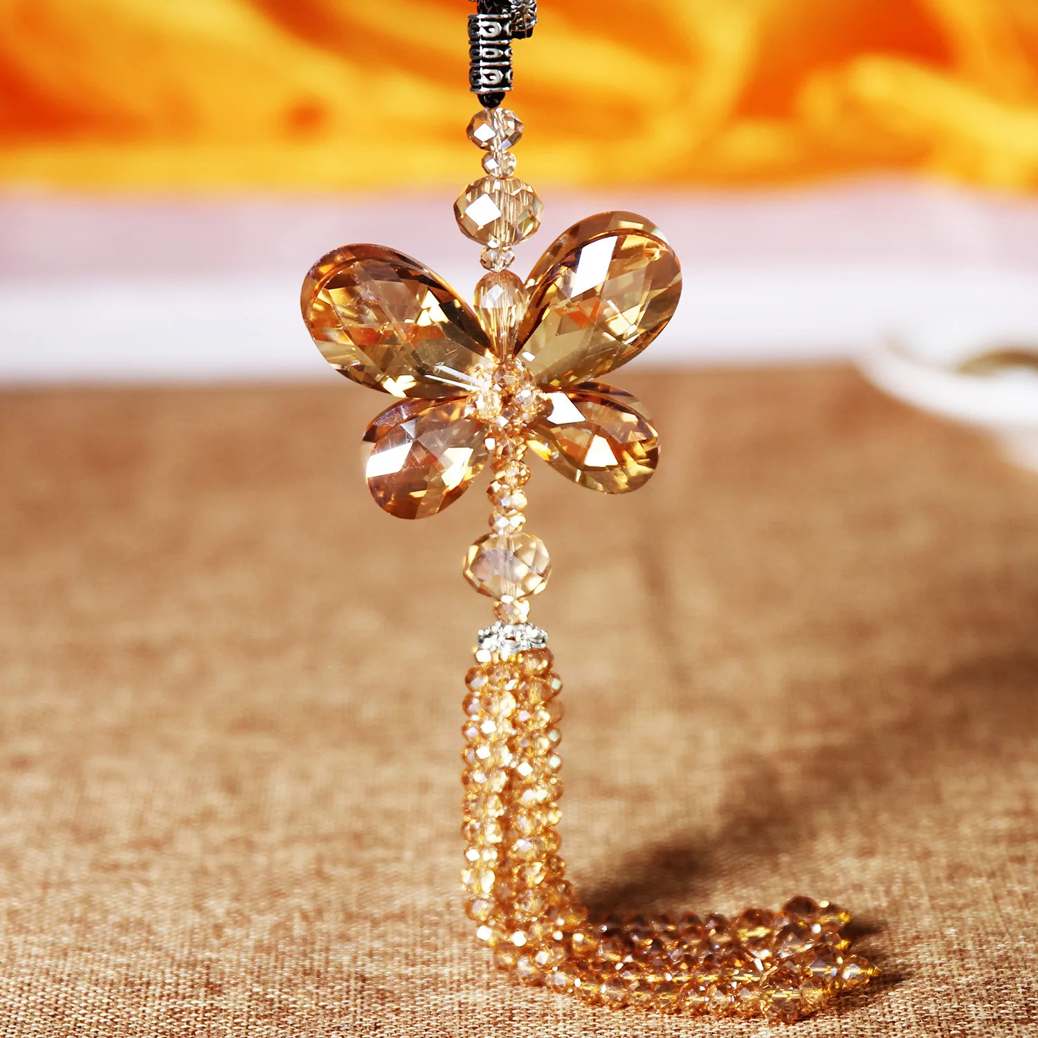 Austria high grade Butterfly Crystal Pendant font b car b font rearview font b mirror b