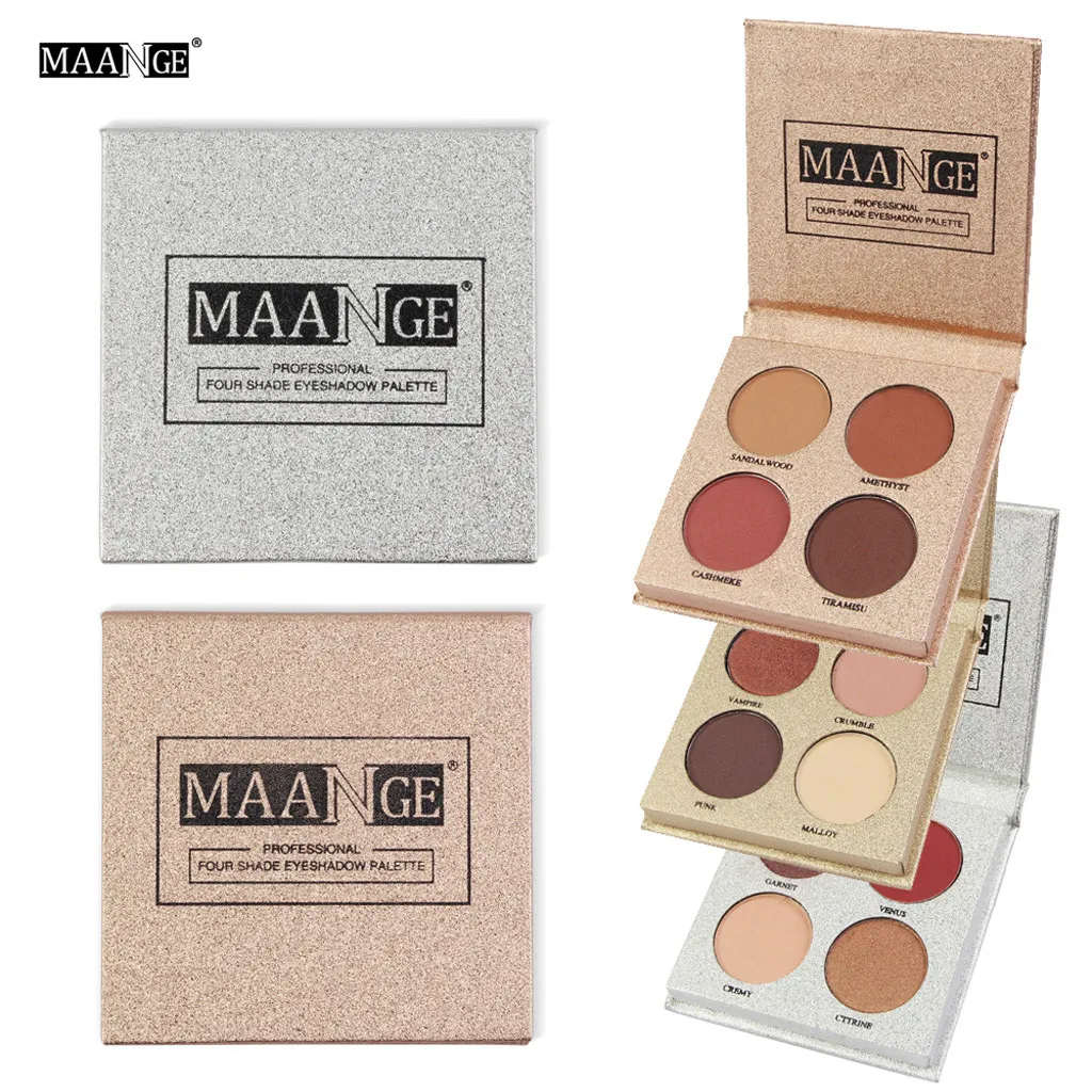 

4 Color Waterproof Eye Shadow Palette Powder Shimmer Matte Eyeshadow Makeup Palette Fashion ColorEyeshadow Cosmetic Makeup