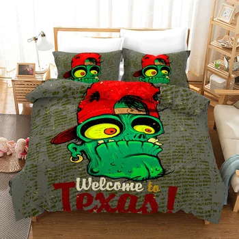 

Graffiti Zombie Bedding Set Duvet Covers Pillowcases 3D Print Twin Full King Room Decor Comforter Bedding Sets Bedclothes SL02