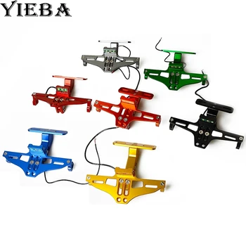 

For YAMAHA TMAX 530 SUZUKI GSXR 1000 Universal Motorcycle Adjustable Angle AluminumLicense Number Plate Frame Holder Bracket