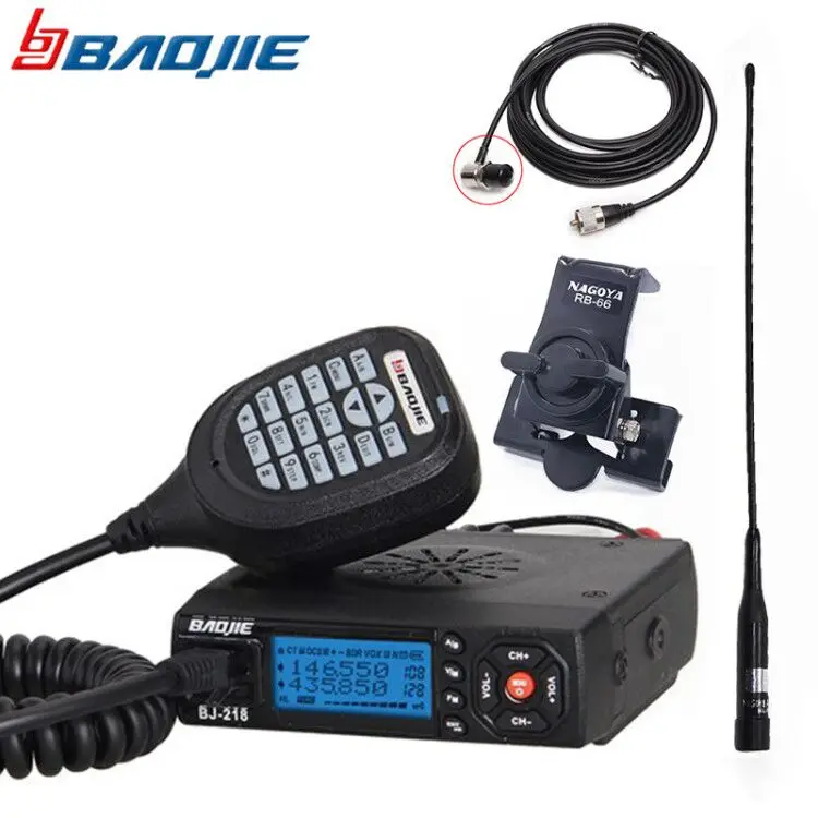 BAOJIE BJ-218 мини-автомобиль Walkie Talkie 10 км 25 Вт двухдиапазонный VHF/UHF 136-174 МГц 400-470 МГц 128CH мобильное радио автомобильный радиоприемопередатчик