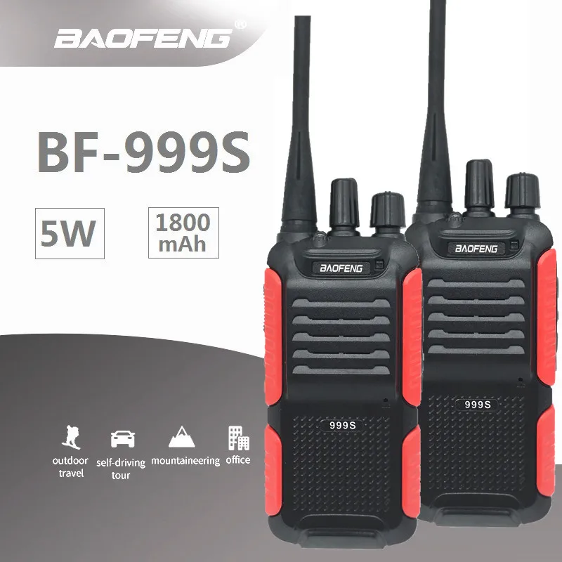 2 шт BAOFENG BF-999S PLUS портативная рация UHF 400-470MHz с длительным временем ожидания CB радиостанция PTT portofoon обновленная BF-888S