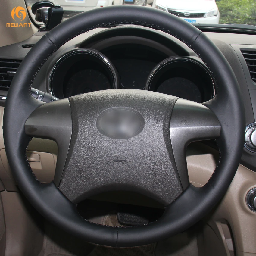 MEWANT черная крышка рулевого колеса автомобиля из натуральной кожи для Toyota Highlander 2009- Camry 2007-2011 аксессуары для интерьера части