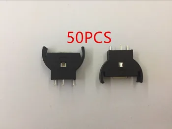 

50 Pcs Black Plastic CR2032 2032 3V Cell Coin Battery Socket Holder Case