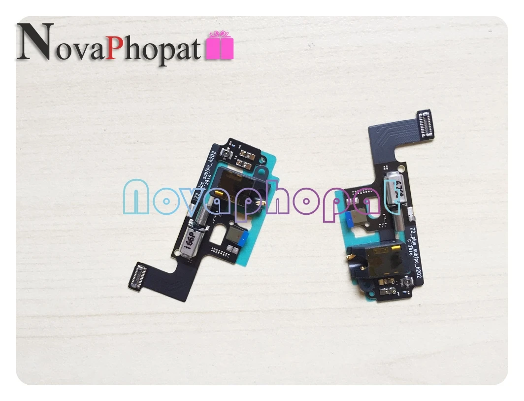 Novaphopat Earphone Audio Jack Sensor Flex Cable For Lenovo ZUK Z2 Plus Z2 Headphone Jack Microphone Vibrator Ribbon 5pcs lot