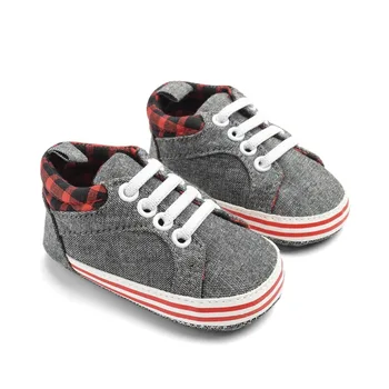 

Newborn Baby Boys Soft Anti-Slip Sole Denim Sneaker Infant Prewalker Toddler Shoes