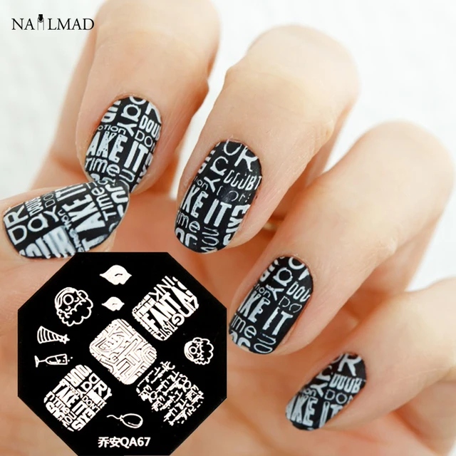 letter nail art stamp