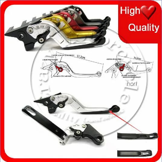 Folding Extendable Brake Clutch Levers for Kawasaki ZX6R ZX9R Zxr400