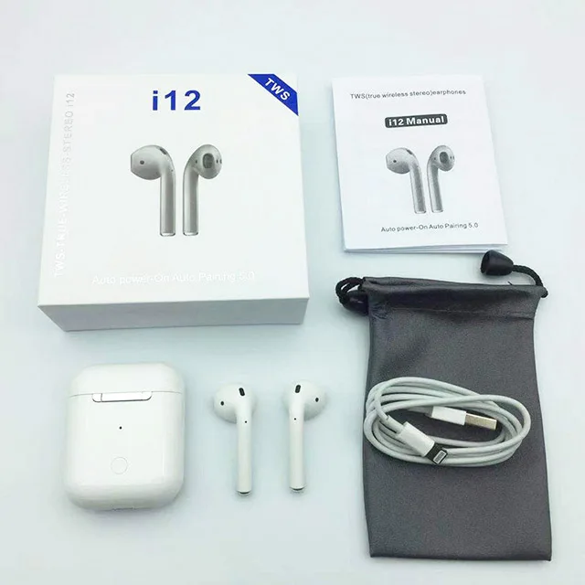 

i12 TWS Mini 1:1 Wireless Bluetooth 5.0 Earphones Touch Control 3D True Stereo Earbuds tws for iPhone All phone