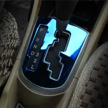 Синяя внутренняя панель переключения передач из нержавеющей стали для Hyundai Verna Solaris Accent 2011