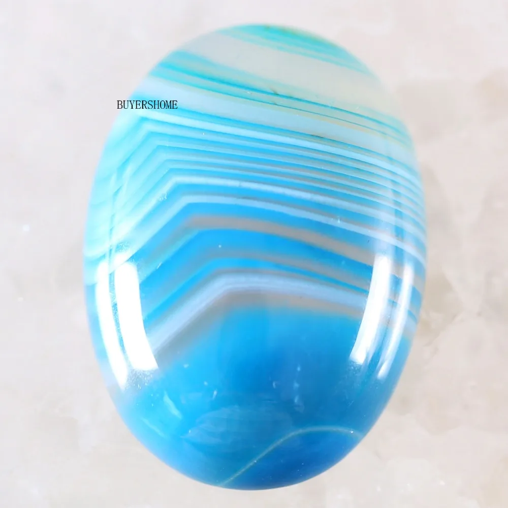1Pair CAB Cabochon 22x30MM Oval Natural Stone Bead For Making Necklace Bracelet Earrings Blue Veins Onyx K536 | Украшения и