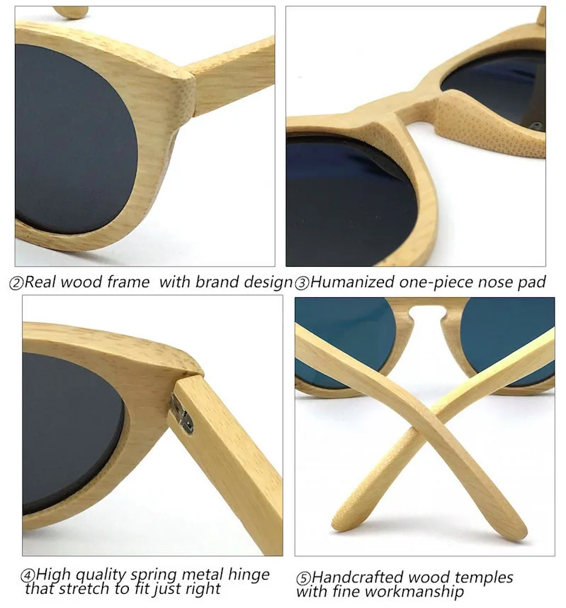 Для мужчин/Для женщин бамбуковые солнечные очки ручной работы, солнцезащитные очки, деревянные солнцезащитные очки