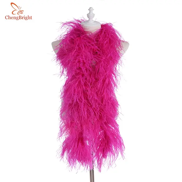 Buy CHENGBRIGHT 6 Layers Fluffy Ostrich Feather Boa