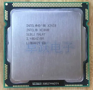 Intel ЦП Xeon x3430 Процессор 2,4 ГГц/LGA 1156/8 Мб L3 Кэш/quad-CORE/95 Вт Процессор scrattered шт